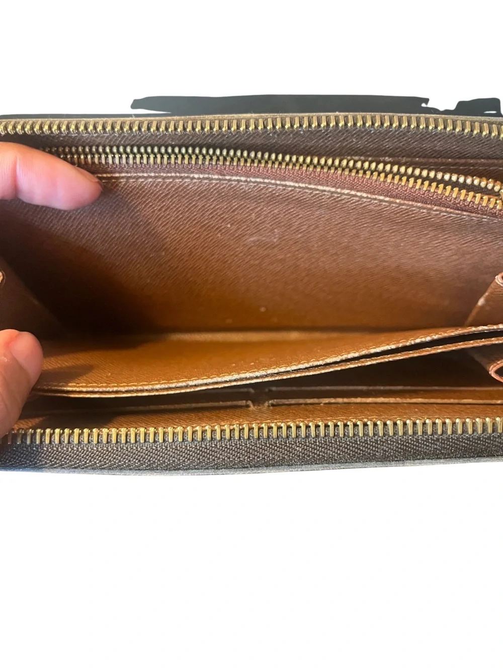 Louis Vuitton Brown Monogram Zip Wallet